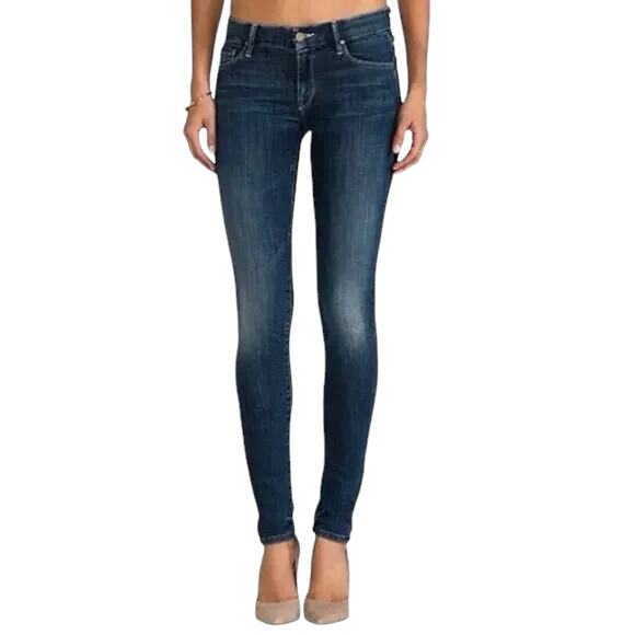 Mother The Looker in Double Trouble Whicker Details Skinny Ankle Jeans Size 27 - Picture 1 of 8